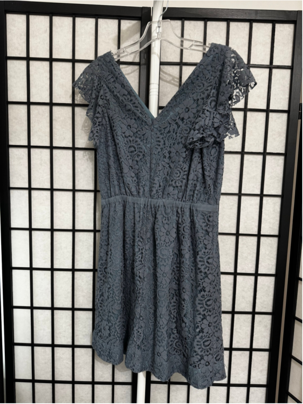 Women's Madewell Lace Mini Dress Size 4 Blue - Picture 3 of 6